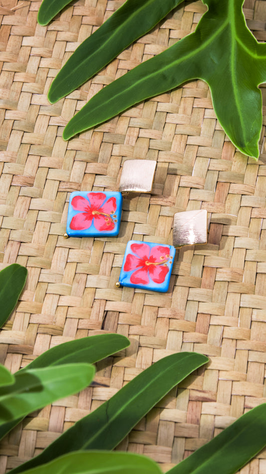 Hibiscus Bloom - Earrings No.2