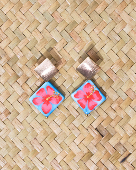 Hibiscus Bloom - Earrings No.2